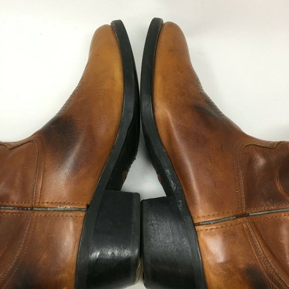 Durango Western Cowboy Boots Womens 9 EE Brown Leather Mid Calf Pull On TR762 - Picture 7 of 11